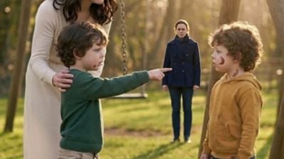 ابنى واقف اودام المرجيحه